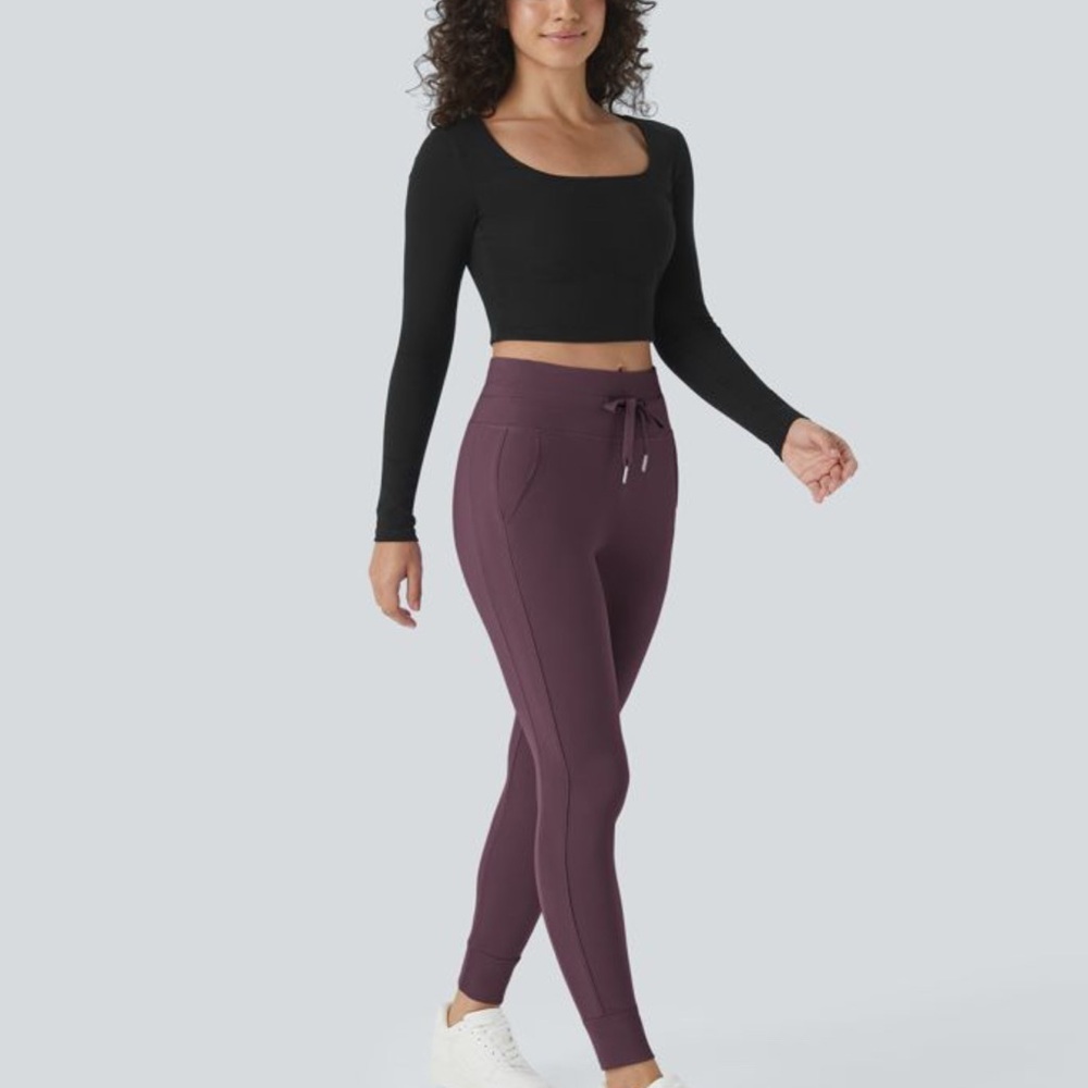 Purple High-Waisted joggers